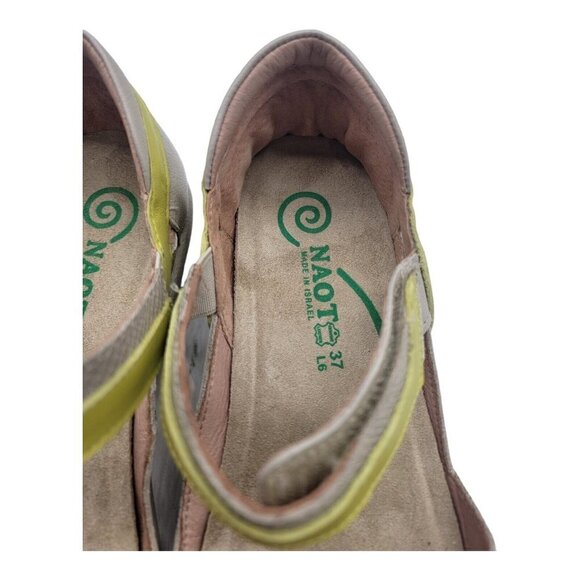 Naot Shoes Womens Size 37 Multicolor Karawa Leather Adjustable Sandals Casual - Picture 5 of 11